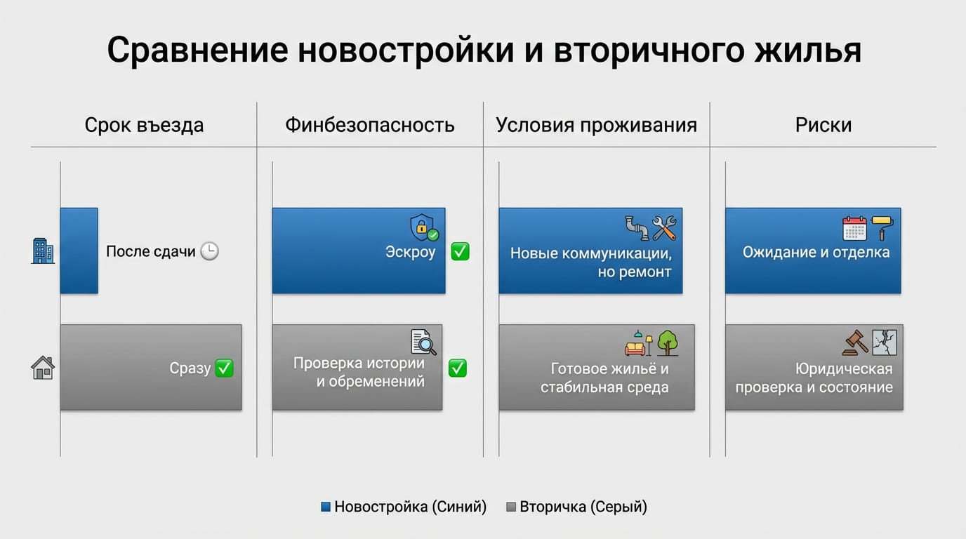 сравнение новостроек и вторички